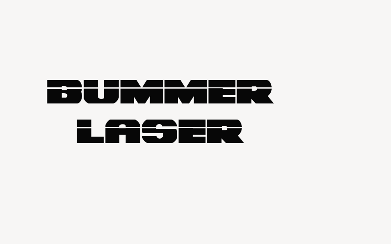 Bummer Laser Font