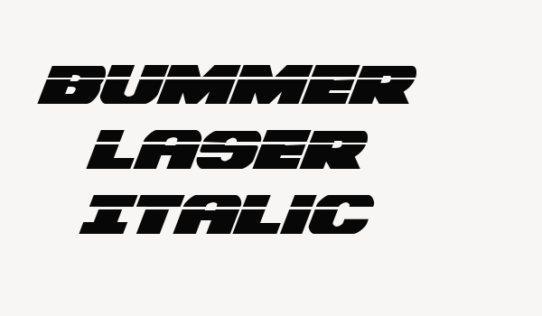 Bummer Laser Italic Font