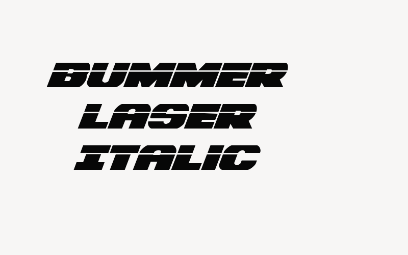 Bummer Laser Italic Font