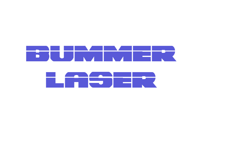 Bummer Laser Font