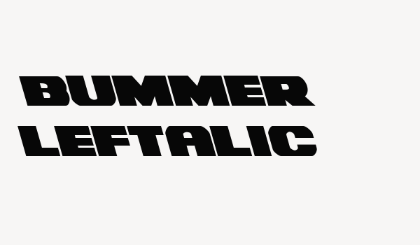 Bummer Leftalic Font