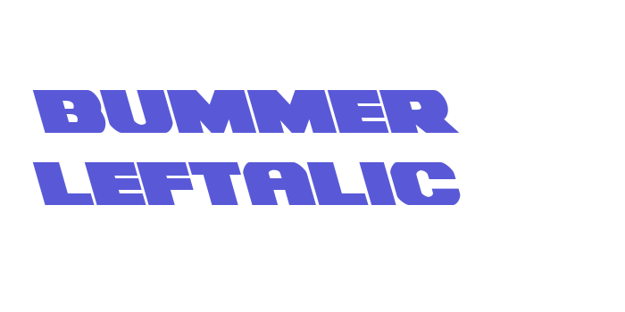 Bummer Leftalic Font Download