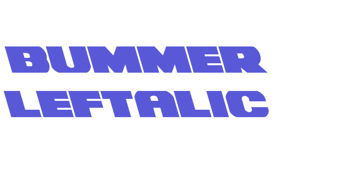 Bummer Leftalic Font