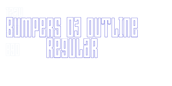 Bumpers 03 outline Regular font