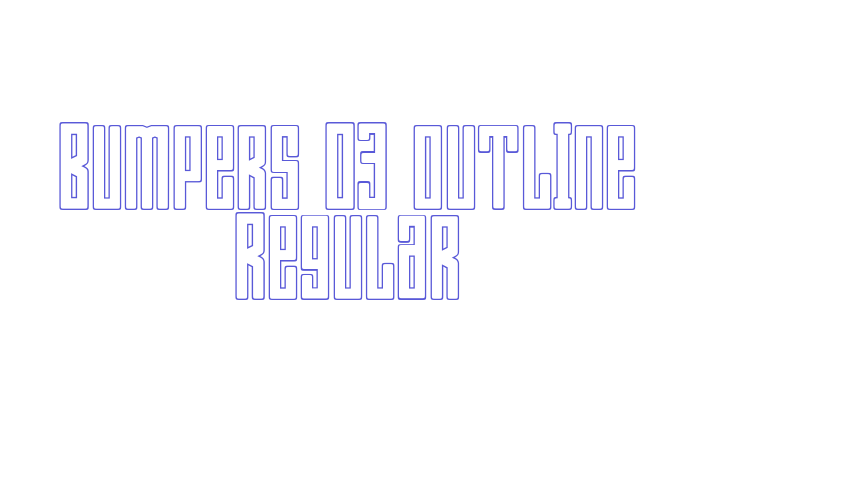 Bumpers 03 outline Regular Font Download