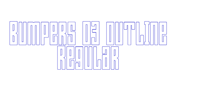 Bumpers 03 outline Regular Font Download