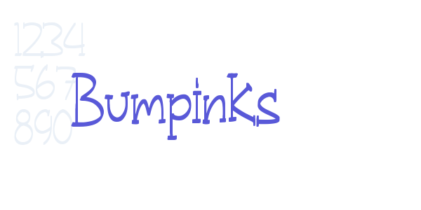 Bumpinks font free