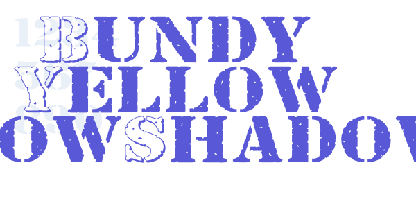 Bundy Yellow HollowShadowed font free