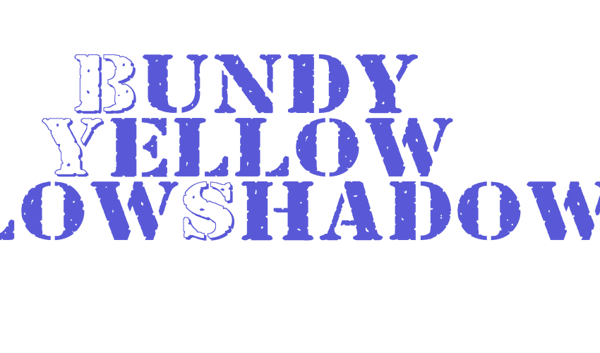 Bundy Yellow HollowShadowed Font