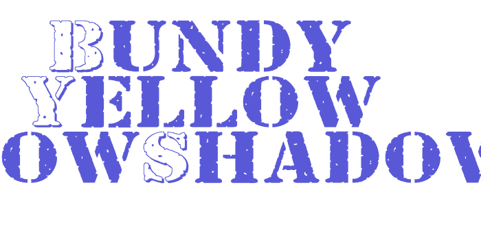 Bundy Yellow HollowShadowed Font Download