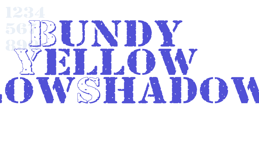 Bundy Yellow HollowShadowed-font-download