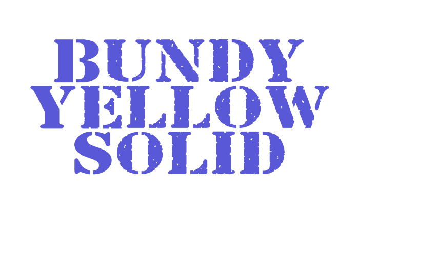 Bundy Yellow Solid Font