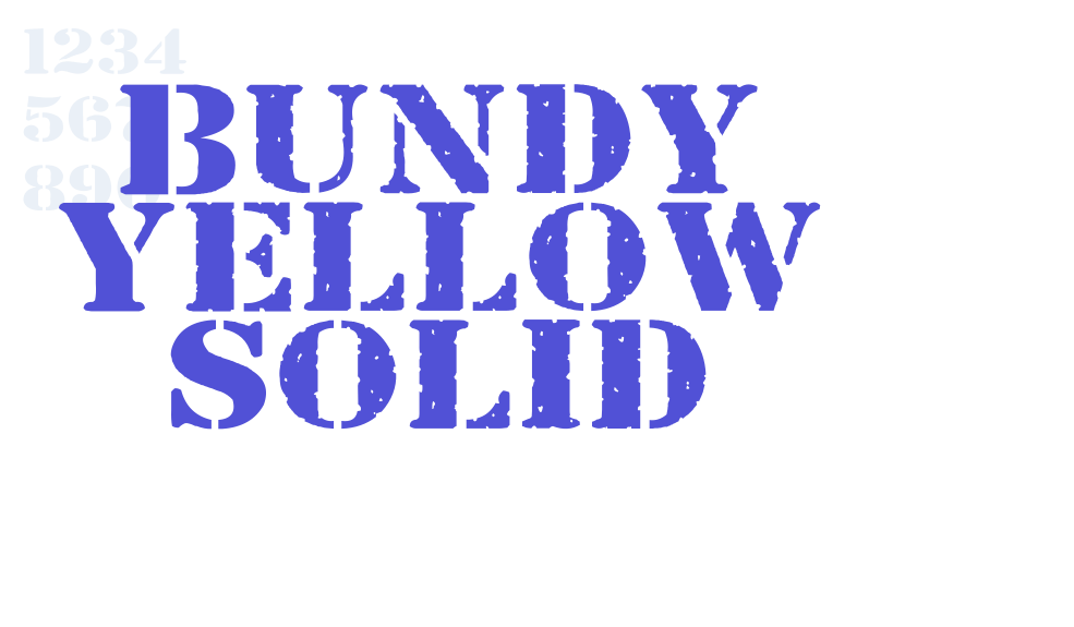 Bundy Yellow Solid-font-download