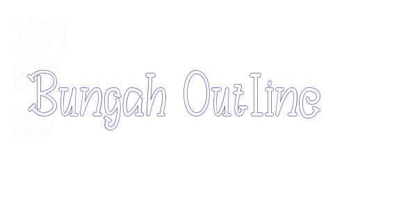 Bungah Outline font