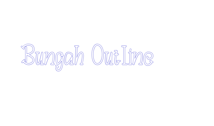 Bungah Outline Font