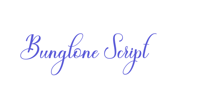 Bunglone Script Font Download