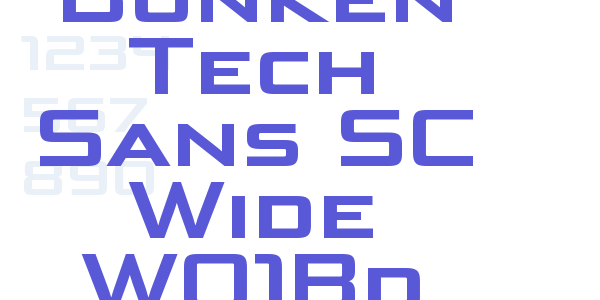 Bunken Tech Sans SC Wide W01Bd font