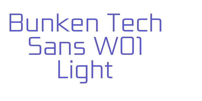 Bunken Tech Sans W01 Light Font Download