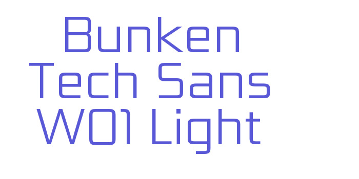 Bunken Tech Sans W01 Light Font