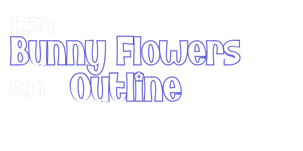 Bunny Flowers Outline font free