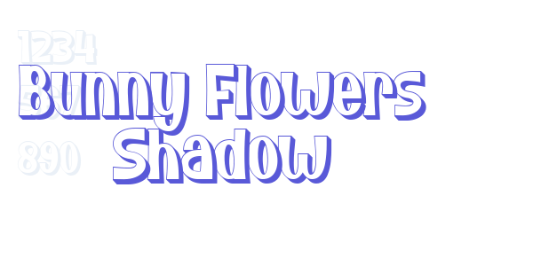 Bunny Flowers Shadow font free