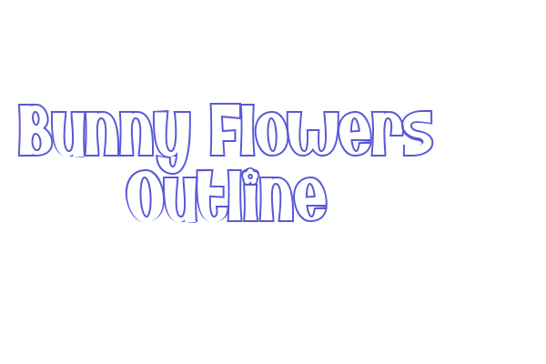 Bunny Flowers Outline Font