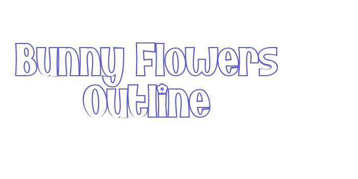 Bunny Flowers Outline Font Download