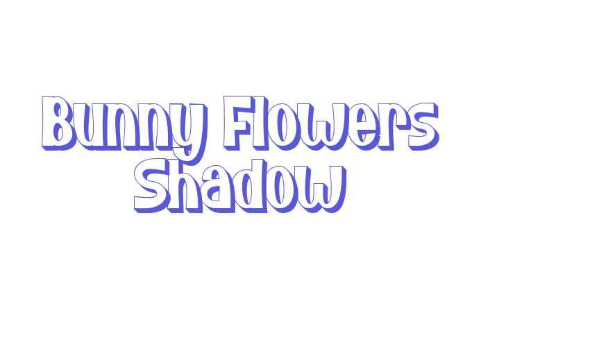 Bunny Flowers Shadow Font Download