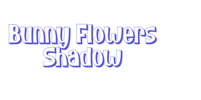 Bunny Flowers Shadow Font Download