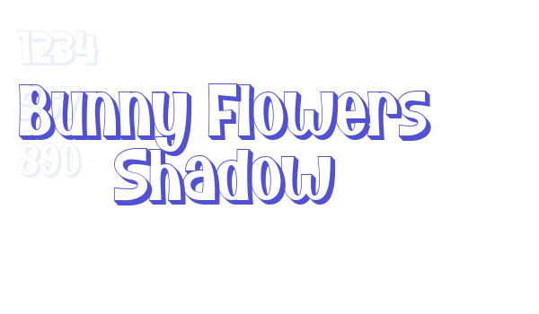 Bunny Flowers Shadow font download