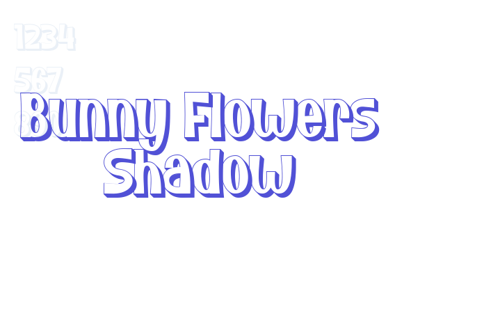 Bunny Flowers Shadow font download