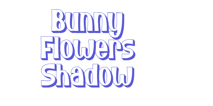 Bunny Flowers Shadow Font