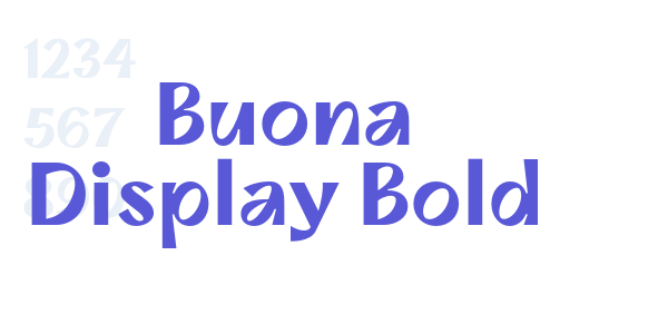 Buona Display Bold font free