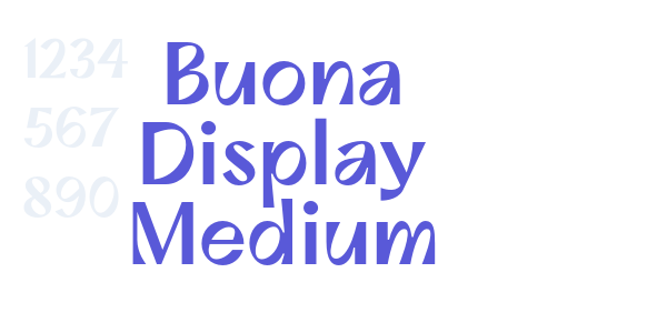 Buona Display Medium font free