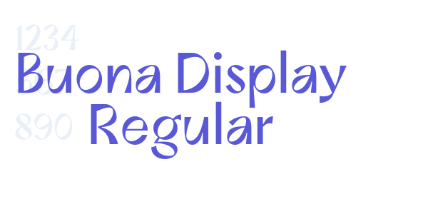 Buona Display Regular font free