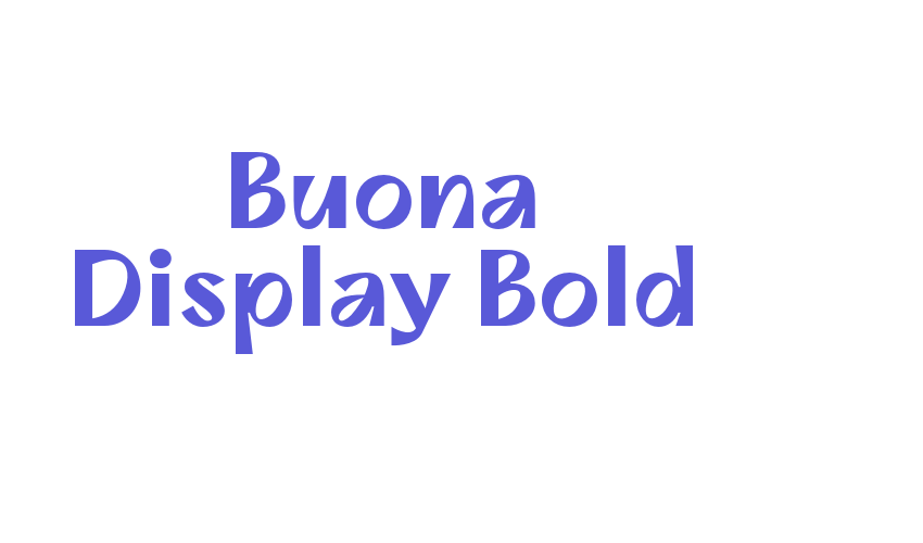 Buona Display Bold Font