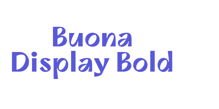 Buona Display Bold Font Download