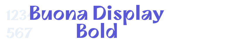 Buona Display Bold-related font