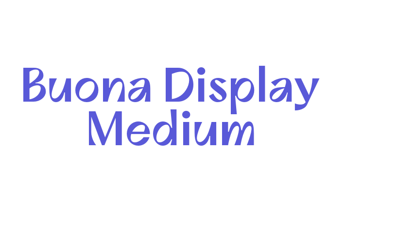 Buona Display Medium Font