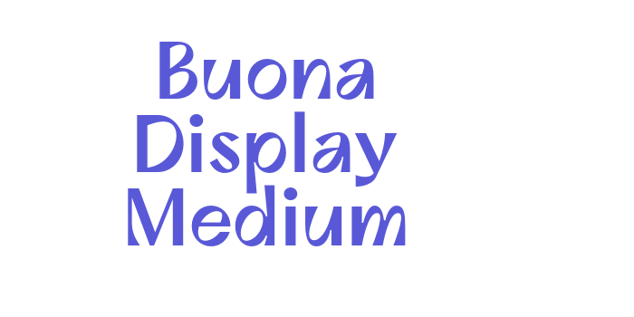 Buona Display Medium Font Download