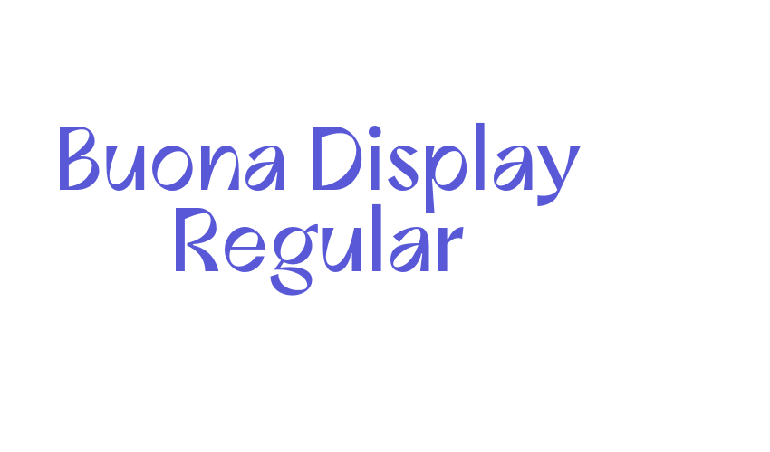 Buona Display Regular Font