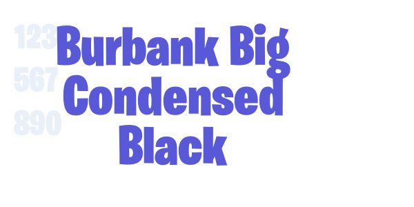 Burbank Big Condensed Black font free