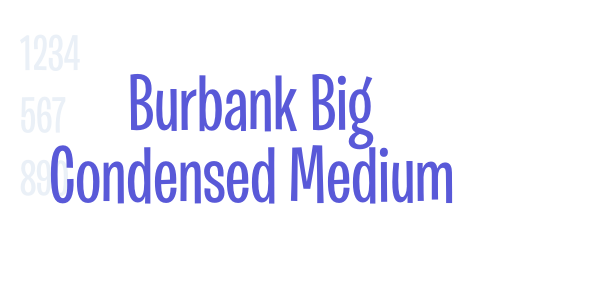 Burbank Big Condensed Medium font free