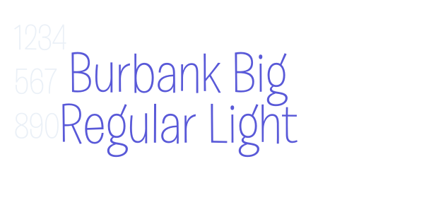 Burbank Big Regular Light font free