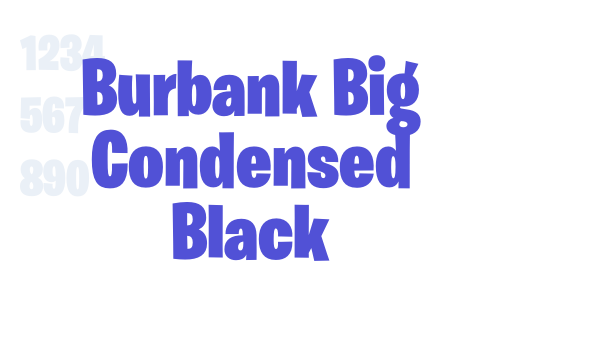 Burbank Big Condensed Black font download