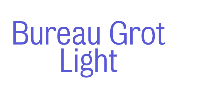 Bureau Grot Light Font