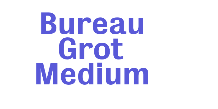 Bureau Grot Medium Font Download