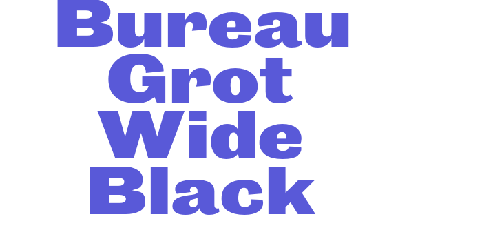 Bureau Grot Wide Black Font Download