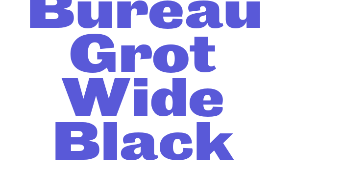 Bureau Grot Wide Black Font