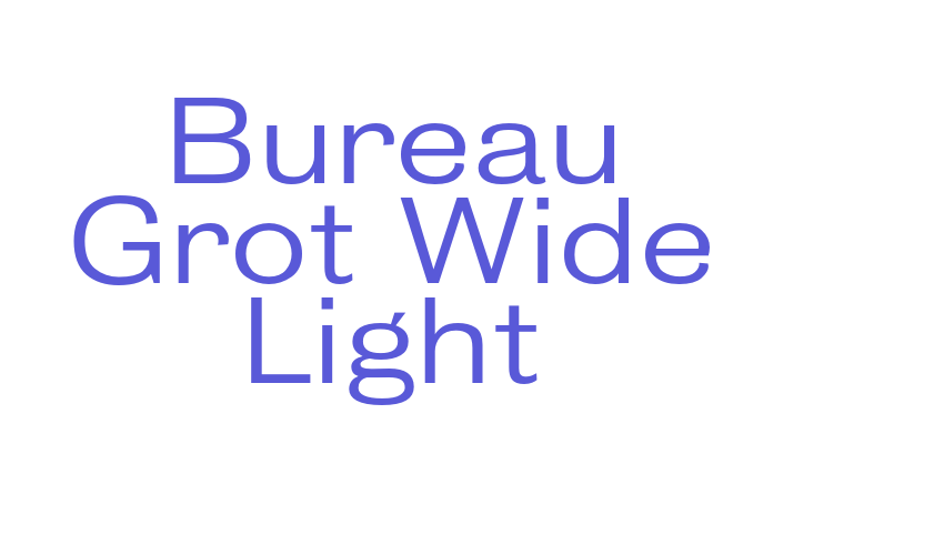 Bureau Grot Wide Light Font Download